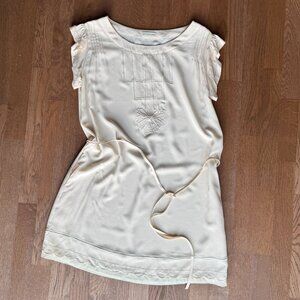 Whistles Cream Silk Dress - UK 12 / EU 40 / US 8